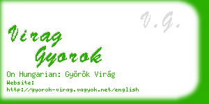 virag gyorok business card